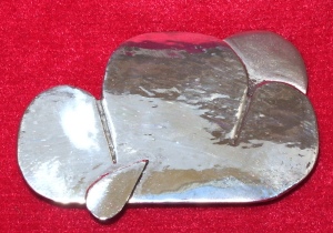 All silver bright cloud brooch